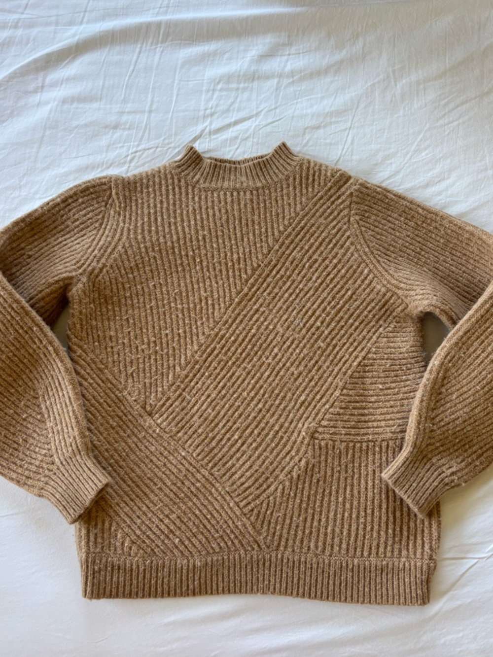 Sezane Wool/ Alpaca Blend Tan Brown Sweater Size Small